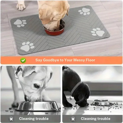 The Drool Mat — fits the Drool Dome and a water bowl