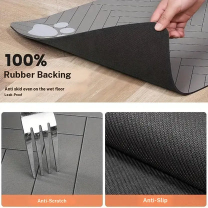Quick Drying Absorbent Pet Feeding Mat for Dogs and Cats, Non Slip Rubber Bottom, Dark Polyester Surface for Indoor Use Thin Cold Lightweight Blanket Small Large Tiktokshopspringglowup Summervibes Petlovers