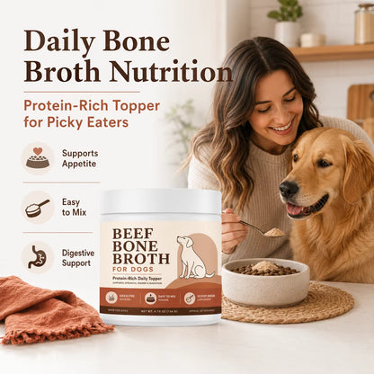 Wholesale Grass Fed Beef Bone Broth for Dogs 70% Protein Hydrolyzed Beef Collagen Powder Pet Joint Support Topper Custom