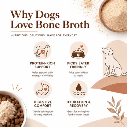 Wholesale Grass Fed Beef Bone Broth for Dogs 70% Protein Hydrolyzed Beef Collagen Powder Pet Joint Support Topper Custom