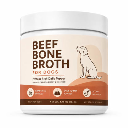 Wholesale Grass Fed Beef Bone Broth for Dogs 70% Protein Hydrolyzed Beef Collagen Powder Pet Joint Support Topper Custom