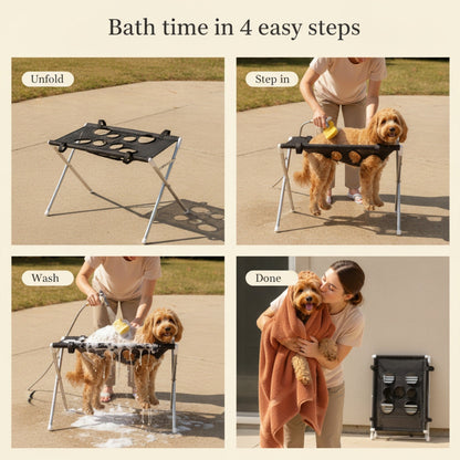 Bath time in 4 easy steps with the Wash Dock